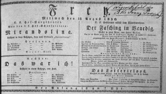 Theaterzettel (Oper und Burgtheater in Wien) 18300818 Seite: 2
