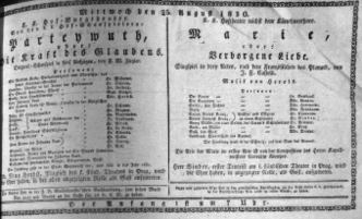 Theaterzettel (Oper und Burgtheater in Wien) 18300825 Seite: 1