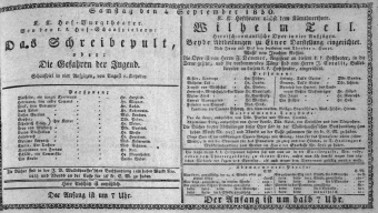 Theaterzettel (Oper und Burgtheater in Wien) 18300904 Seite: 1
