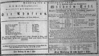 Theaterzettel (Oper und Burgtheater in Wien) 18300905 Seite: 1