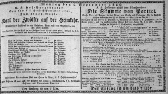 Theaterzettel (Oper und Burgtheater in Wien) 18300906 Seite: 1