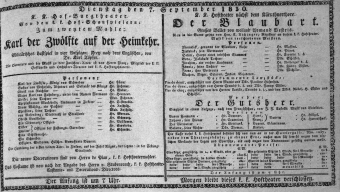 Theaterzettel (Oper und Burgtheater in Wien) 18300907 Seite: 1