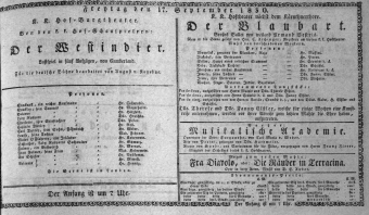 Theaterzettel (Oper und Burgtheater in Wien) 18300917 Seite: 1