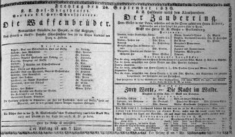 Theaterzettel (Oper und Burgtheater in Wien) 18300924 Seite: 1