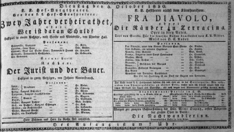 Theaterzettel (Oper und Burgtheater in Wien) 18301005 Seite: 1