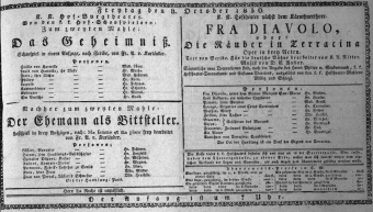 Theaterzettel (Oper und Burgtheater in Wien) 18301008 Seite: 1