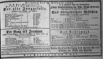 Theaterzettel (Oper und Burgtheater in Wien) 18301019 Seite: 1