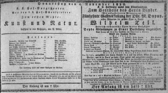 Theaterzettel (Oper und Burgtheater in Wien) 18301104 Seite: 1