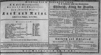 Theaterzettel (Oper und Burgtheater in Wien) 18301105 Seite: 1