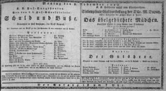 Theaterzettel (Oper und Burgtheater in Wien) 18301108 Seite: 1