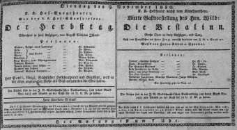 Theaterzettel (Oper und Burgtheater in Wien) 18301109 Seite: 1
