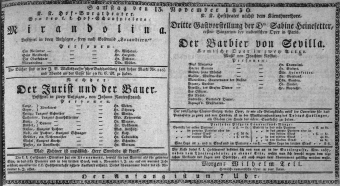 Theaterzettel (Oper und Burgtheater in Wien) 18301113 Seite: 1
