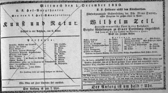 Theaterzettel (Oper und Burgtheater in Wien) 18301201 Seite: 1