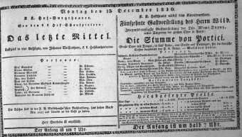 Theaterzettel (Oper und Burgtheater in Wien) 18301213 Seite: 1