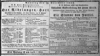 Theaterzettel (Oper und Burgtheater in Wien) 18301219 Seite: 1