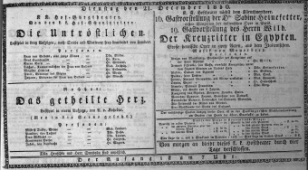 Theaterzettel (Oper und Burgtheater in Wien) 18301221 Seite: 1