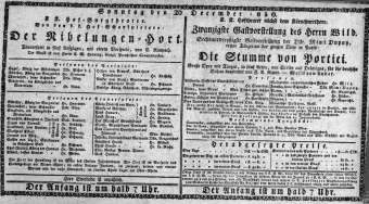 Theaterzettel (Oper und Burgtheater in Wien) 18301226 Seite: 1