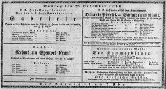 Theaterzettel (Oper und Burgtheater in Wien) 18301227 Seite: 1