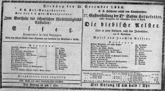 Theaterzettel (Oper und Burgtheater in Wien) 18301228 Seite: 1