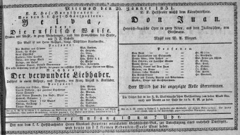 Theaterzettel (Oper und Burgtheater in Wien) 18310120 Seite: 2