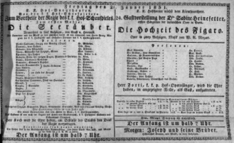 Theaterzettel (Oper und Burgtheater in Wien) 18310121 Seite: 1