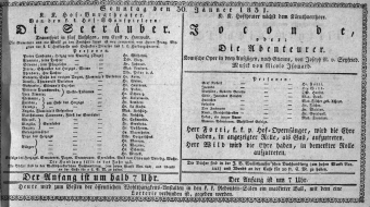 Theaterzettel (Oper und Burgtheater in Wien) 18310130 Seite: 1
