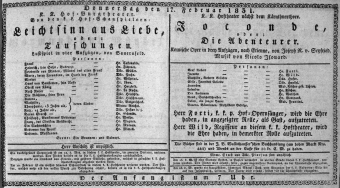 Theaterzettel (Oper und Burgtheater in Wien) 18310217 Seite: 1