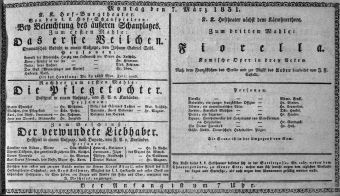 Theaterzettel (Oper und Burgtheater in Wien) 18310307 Seite: 1