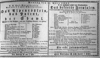 Theaterzettel (Oper und Burgtheater in Wien) 18310321 Seite: 1