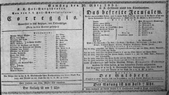 Theaterzettel (Oper und Burgtheater in Wien) 18310326 Seite: 1