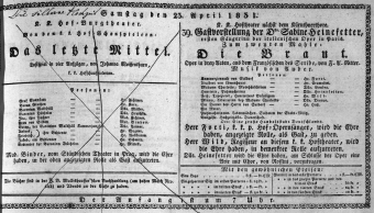Theaterzettel (Oper und Burgtheater in Wien) 18310423 Seite: 1