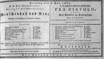 Theaterzettel (Oper und Burgtheater in Wien) 18310506 Seite: 1