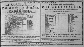 Theaterzettel (Oper und Burgtheater in Wien) 18310508 Seite: 1