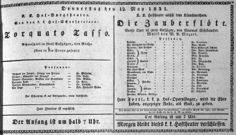 Theaterzettel (Oper und Burgtheater in Wien) 18310512 Seite: 1