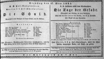 Theaterzettel (Oper und Burgtheater in Wien) 18310517 Seite: 1