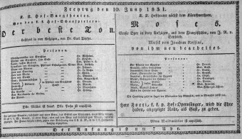 Theaterzettel (Oper und Burgtheater in Wien) 18310610 Seite: 1