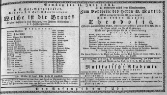Theaterzettel (Oper und Burgtheater in Wien) 18310611 Seite: 1