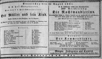 Theaterzettel (Oper und Burgtheater in Wien) 18310825 Seite: 1