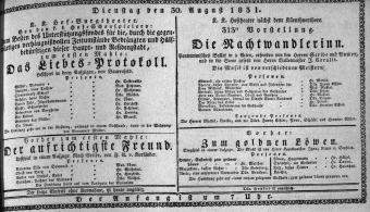Theaterzettel (Oper und Burgtheater in Wien) 18310830 Seite: 1
