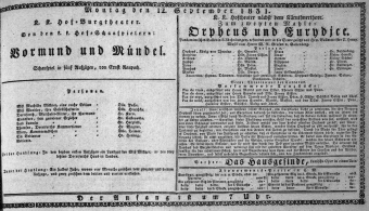 Theaterzettel (Oper und Burgtheater in Wien) 18310912 Seite: 1