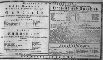 Theaterzettel (Oper und Burgtheater in Wien) 18310916 Seite: 1