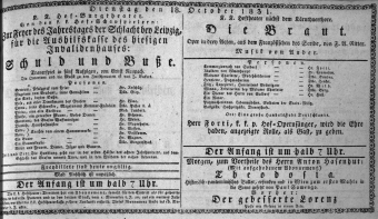 Theaterzettel (Oper und Burgtheater in Wien) 18311018 Seite: 1