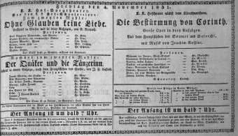 Theaterzettel (Oper und Burgtheater in Wien) 18311104 Seite: 1
