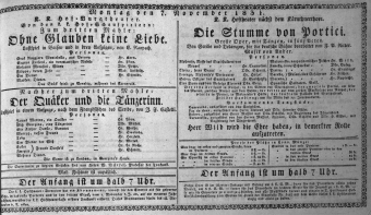 Theaterzettel (Oper und Burgtheater in Wien) 18311107 Seite: 1