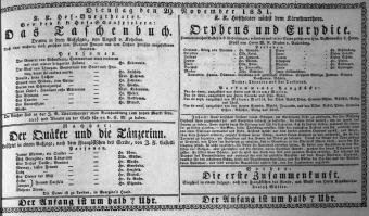 Theaterzettel (Oper und Burgtheater in Wien) 18311129 Seite: 1