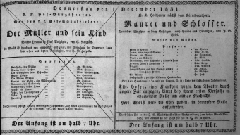 Theaterzettel (Oper und Burgtheater in Wien) 18311201 Seite: 1