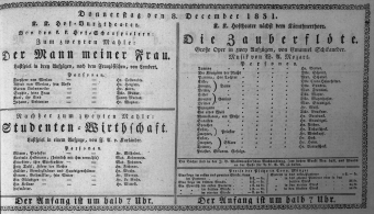 Theaterzettel (Oper und Burgtheater in Wien) 18311208 Seite: 1