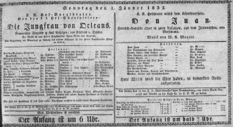 Theaterzettel (Oper und Burgtheater in Wien) 18320101 Seite: 1