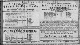 Theaterzettel (Oper und Burgtheater in Wien) 18320110 Seite: 1