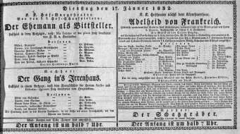 Theaterzettel (Oper und Burgtheater in Wien) 18320117 Seite: 1